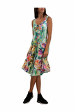 OAHU Sleeveless V-Neck Flared Dress
