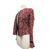 AMARA SHORT OPEN FRONT Printed Jacquard Short Jacket