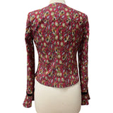 AMARA SHORT OPEN FRONT Printed Jacquard Short Jacket
