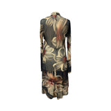 DORA 416 Sheer Mid Length Print Duster
