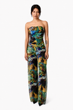 DOMINIQUE Strapless Ruched Bodice Jumpsuit