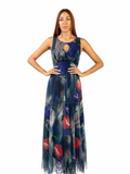 TULIP  Fit N Flare  Front Keyholes Empire Long Dress