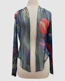 TULIP Sheer Long Sleeve Print Bolero Cover-up