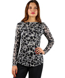 AFRODITE Long Sleeve Mesh T Top