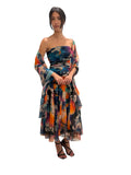CANDY Strapless Ruched Bodice Circle Skirt Dress