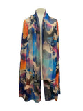 CANDY Sheer Printed Mesh Long and Wide Shawl