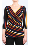 AMBER Crossover Ruched Jersey Top