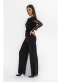 MAXIMA off the Shoulder Long Sleeves Jumpsuit / Black