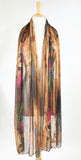 IONNA Sheer Printed Mesh Long and Wide Shawl