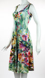 OAHU Sleeveless V-Neck Flared Dress