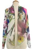 IRIS Sheer Long Sleeve Print Bolero Cover-up