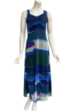 Odette V-Neckline Sleeveless Mid-Length Fit N Flare Jersey Dress