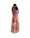 RILEY Batik Sleeveless V-Neck Flared Dres.
