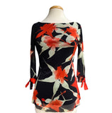 TULIP Boat Neck Top with Tie Sleeves
