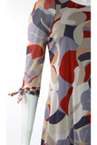 COLETTE A-Line Above Knee Length Print Mesh Dress