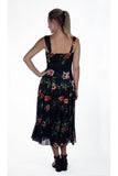 DAHLIA Sleeveless Mid Calf Fit N Flare Mesh Dress