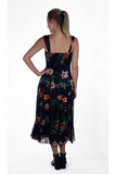 DAHLIA Sleeveless Mid Calf Fit N Flare Mesh Dress