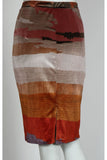 DESIRE Printed Velvet Pencil Skirt