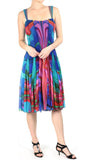 DYLAN Sleveless Abstract Fit N Flare Paneled Dress