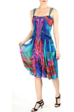 DYLAN Sleveless Abstract Fit N Flare Paneled Dress