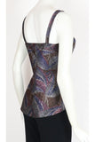 FANTASIA Metallic Strappy Camisole With Side Slits
