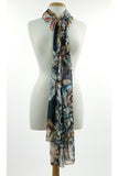 GILLY Sheer Long and Wide Print Shawl