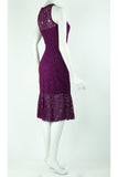 GOLDIE Fitted Lace Dress Magenta