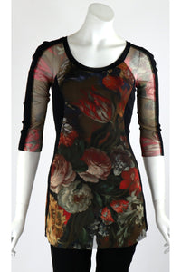 IVANNA 3/4 Sleeves Floral Tunic Top