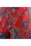 LAUREN Textured Floral Paneled A-line Dress