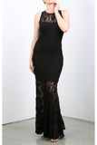 MADELINE Fitted Lace Dress Black