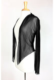 MAXIMA Sheer long Sleeve jacket Bolero Black