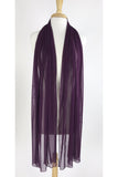 MAXIMA Long And Wide Sheer Shawl Stole Wrap Cover Plum