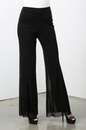 MAXIMA Mesh Lined Flared Pants BLACK