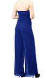 MAXIMA Strapless Ruched Bodice Jumpsuit Royal Blue