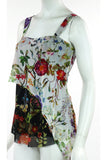 MAYA Floral Sleeveless with Contrasting Overlay Print Top
