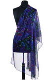 MIA Long and Wide Print Mesh Shawl Stole Wrap
