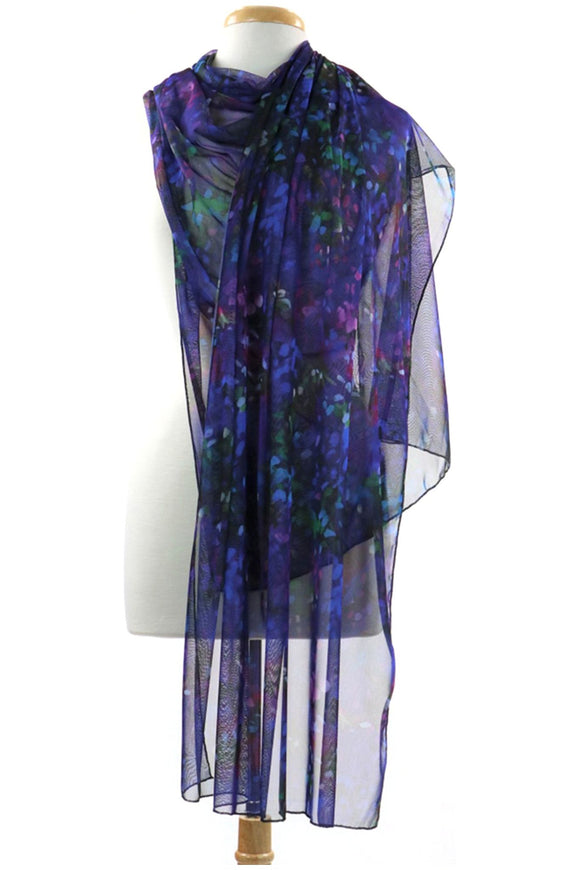 MIA Long and Wide Print Mesh Shawl Stole Wrap