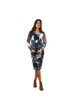 NEEVA Strapless Ruched Side Knee Length Sheet Print Dress