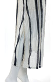 NINA Straight Mid-Calf Linen Skirt with side Slits