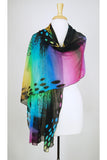 ORNA Long and Wide Print Mesh Shawl Stole Wrap