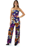 PETUNIA Strapless Ruched Bodice Jumpsuit