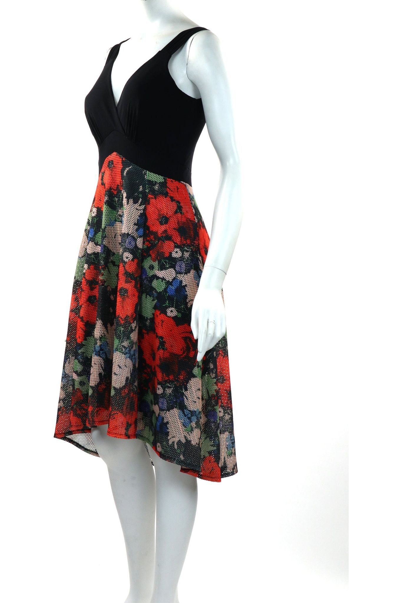 ELANA KATTAN | POPPIES High-Low V-Neck Empire Waist Dress Elana Kattan ELANA KATTAN | POPPIES High-Low V-Neck Empire Waist Dress Elana Kattan