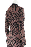 SAVYON Zippered Jacquard Long Sleeve Jacket