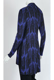 TRUDY Mid-length Long Sleeves Jacquard Duster with Side Slits