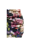 MARGUERITTE Strapless Side Ruched Knee Length Floral Dress