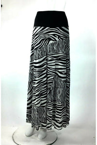 ZEBRA Long Drop Waist Print Skirt