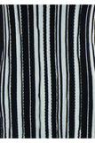 SIBEL Textured Black and White Vertical Stripes Jacket